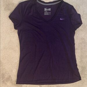 Nike Women's V-Neck Purple Tee